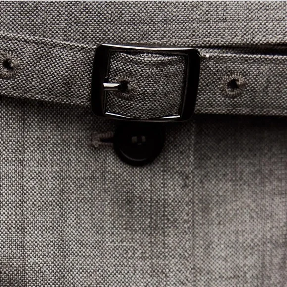 ZARA Brown Taupe 100% Wool Belted Blazer Jacket Coat ZW Collection Gray XS NWT - Picture 11 of 16